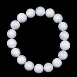 Natural Itoigawa Jadeite Lavender 12mm Bead Bracelet 56.9g with Certificate (ID:70587)