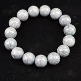 Japanese Natural Omi Rhyolite 14mm Bead Bracelet 55.5g (ID:70863)