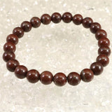 Japanese Natural Akadama Jasper 8mm Bead Bracelet 18.2g (ID:71343)