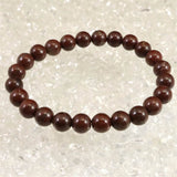 Japanese Natural Akadama Jasper 8mm Bead Bracelet 18.2g (ID:71343)