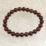 Japanese Natural Akadama Jasper 8mm Bead Bracelet 18.2g (ID:71343)