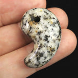 Japanese Natural Kurama Diorite 30mm Magatama 9.6g (ID:72193)