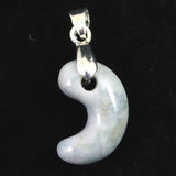 Natural Itoigawa Jadeite Blue Magatama Pendant 3.2g with Certificate (ID:72771)