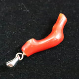 Japanese Natural Oxblood Red Gem Coral Pendanttop 1.23g (ID:72919)