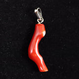 Japanese Natural Oxblood Red Gem Coral Pendanttop 1.23g (ID:72919)