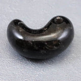 Japanese Natural Black 鉱山産 Quartz Magatama 30mm 10.8g with Directory Card (ID:73171)