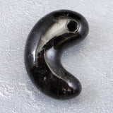 Japanese Natural Black Mine Quartz 30mm Magatama 10.8g (ID:73171)