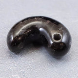 Japanese Natural Black 鉱山産 Quartz Magatama 30mm 10.8g with Directory Card (ID:73171)