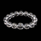 Japanese Natural Quartz S Grade A 14mm Bead Bracelet with Paulownia Wood Box 60.3g (ID:73866)