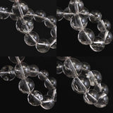 Japanese Natural Quartz S Grade A Bead Bracelet 桐箱付 14mm 60.3g with Directory Card (ID:73866)