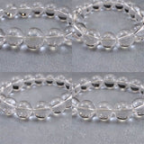 Japanese Natural Quartz S Grade A Bead Bracelet 桐箱付 14mm 60.3g with Directory Card (ID:73866)
