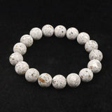 Japanese Natural Io Stone 12mm Bead Bracelet 38.5g (ID:74531)