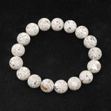 Japanese Natural Io Stone 12mm Bead Bracelet 38.5g (ID:74531)