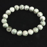 Japanese Natural Mt. Fuji Sazare Stone Bead Bracelet 10mm 29.5g with Certificate (ID:75985)