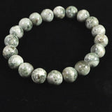 Japanese Natural Mt. Fuji Sazare Stone Bead Bracelet 10mm 29.5g with Certificate (ID:75985)