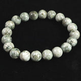 Japanese Natural Mt. Fuji Sazare Stone Bead Bracelet 10mm 29.5g with Certificate (ID:75985)