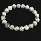Japanese Natural Mt. Fuji Sazare Stone Bead Bracelet 10mm 29.5g with Certificate (ID:75985)