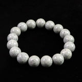 Japanese Natural Omi Rhyolite 12mm Bead Bracelet 40.9g (ID:76020)