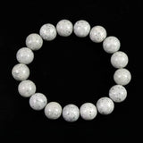 Japanese Natural Omi Rhyolite 12mm Bead Bracelet 40.9g (ID:76020)