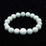 Natural Itoigawa Jadeite Light Green 12mm Bead Bracelet 56.9g with Certificate (ID:76209)