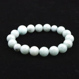 Natural Itoigawa Jadeite Light Green 12mm Bead Bracelet 56.9g with Certificate (ID:76209)