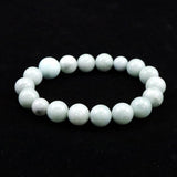 Natural Itoigawa Jadeite Light Green 12mm Bead Bracelet 56.9g with Certificate (ID:76209)