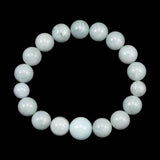 Natural Itoigawa Jadeite Light Green 12mm Bead Bracelet 56.9g with Certificate (ID:76209)