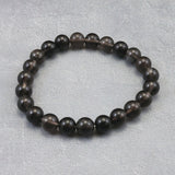Japanese Natural Obsidian 8.5mm Bead Bracelet 17.9g (ID:76402)