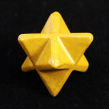 Japanese Natural Yufu Yellow Jasper 15mm Star Polyhedron 7.4g (ID:77392)