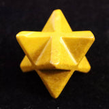Japanese Natural Yufu Yellow Jasper 15mm Star Polyhedron 7.4g (ID:77392)