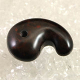 Japanese Natural Vermilion Obsidian Beni Tokachi 33mm Magatama 12.3g (ID:78258)