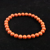Japanese Natural Akadama Jasper 6.5mm Bead Bracelet 12.8g (ID:78261)
