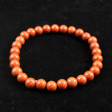 Japanese Natural Akadama Jasper 6.5mm Bead Bracelet 12.8g (ID:78261)
