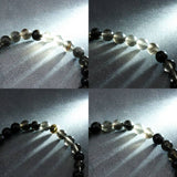 Japanese Natural Obsidian 7mm Bead Bracelet 12.3g (ID:79137)