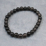 Japanese Natural Obsidian 7mm Bead Bracelet 12.3g (ID:79137)