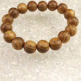 Japanese Natural Ise Cedar Wood 13mm Bead Bracelet 9.2g (ID:79344)