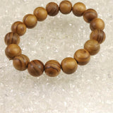 Japanese Natural Ise Cedar Wood 13mm Bead Bracelet 9.2g (ID:79344)