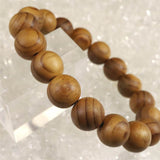 Japanese Natural Ise Cedar Wood 13mm Bead Bracelet 9.2g (ID:79344)