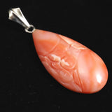 Natural Pink Gem Coral Pendant Top 2.18g from Miyakojima, Japan (ID:79369)