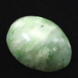 Japanese Natural Hidaka Jadeite White-Green Oval 18mm Loose Stone 3.31g (ID:79746)