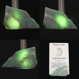 Japanese Natural Light Green Jadeite 46mm Tumbled Stone 22.7g (ID:80109)