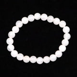 Japanese Natural Asuka Sakura Quartz 8mm Bead Bracelet 17.6g (ID:80165)