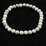 Japanese Natural Mt. Fuji Sazare Stone Bead Bracelet 6mm 11.05g with Certificate (ID:80340)