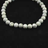 Japanese Natural Mt. Fuji Sazare Stone 6mm Bead Bracelet 11.05g (ID:80340)