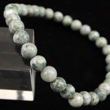 Japanese Natural Mt. Fuji Sazare Stone Bead Bracelet 6mm 11.05g with Certificate (ID:80340)