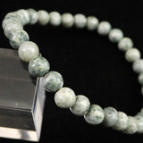 Japanese Natural Mt. Fuji Sazare Stone Bead Bracelet 6mm 11.05g with Certificate (ID:80340)