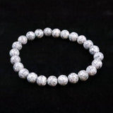 Japanese Natural Angel Snow Lite 8mm Bead Bracelet 18.5g (ID:81287)