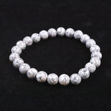 Japanese Natural Angel Snow Lite 8mm Bead Bracelet 18.5g (ID:81287)
