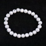 Japanese Natural Angel Snow Lite 8mm Bead Bracelet 18.5g (ID:81287)