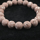 Japanese Natural Red Io Stone 10mm Bead Bracelet 22.1g (ID:81475)